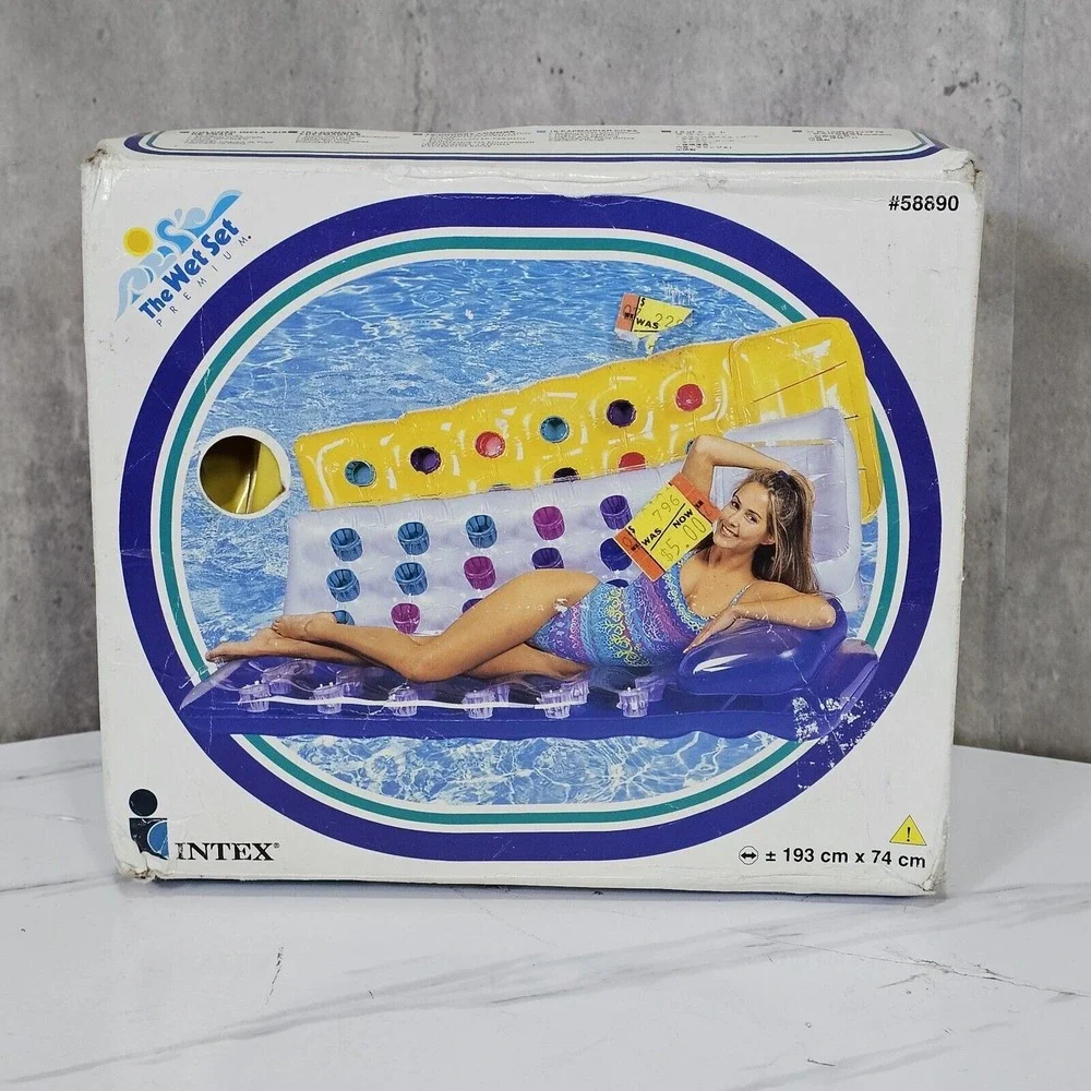 Vintage 1996 18 Pocket Lounge 76 x 29 in The Wet‎ Set Premium Intex 58890 NEW